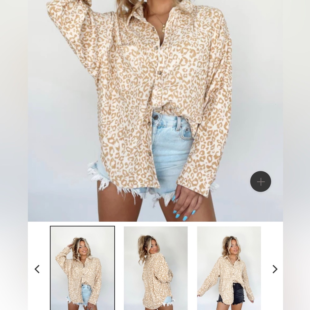 Wishlist Apparel Corduroy Leopard shirt